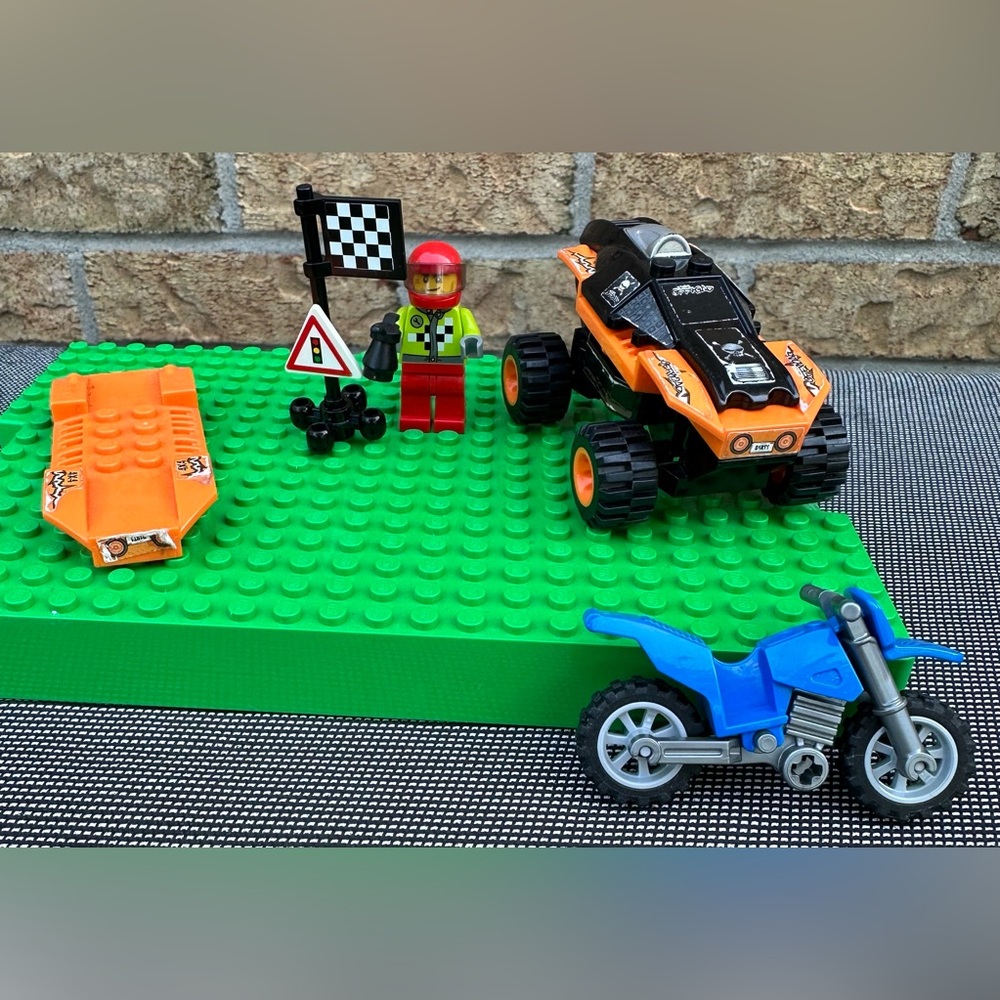 ‼️3 for $30 - LEGO Off-Road Racing Bundle with Orange Vehicle & Blue Motorcycle